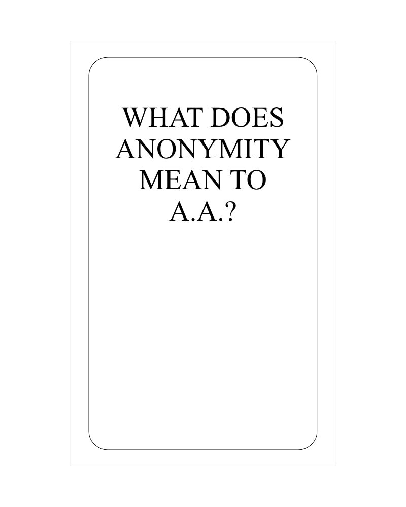 What Does Anonymity Mean to A.A.?