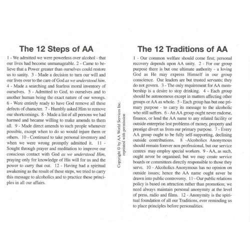 TWELVE STEPS AND TWELVE TRADITIONS