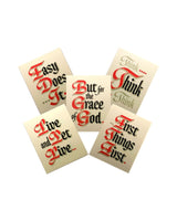 Set of Five Slogans